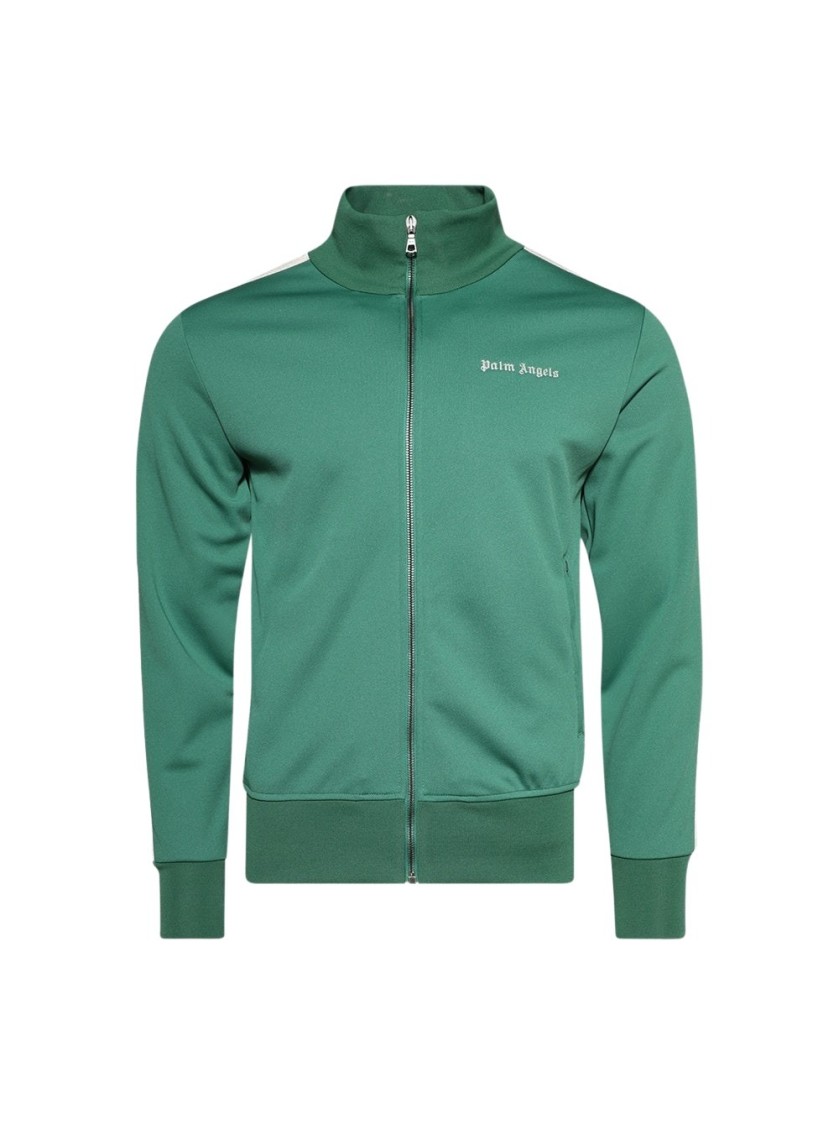 Palm Angels Track Jacket In Green-colored Technical Fabric In Green