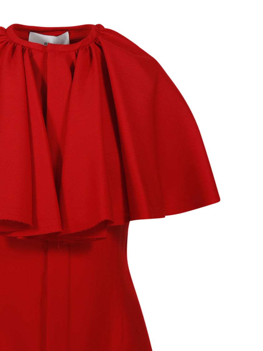 Ami Alexandre Mattiussi Mini Red Wool Dress