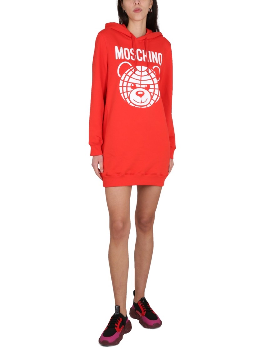 Moschino Couture Sweatshirt With Logo Print In Red