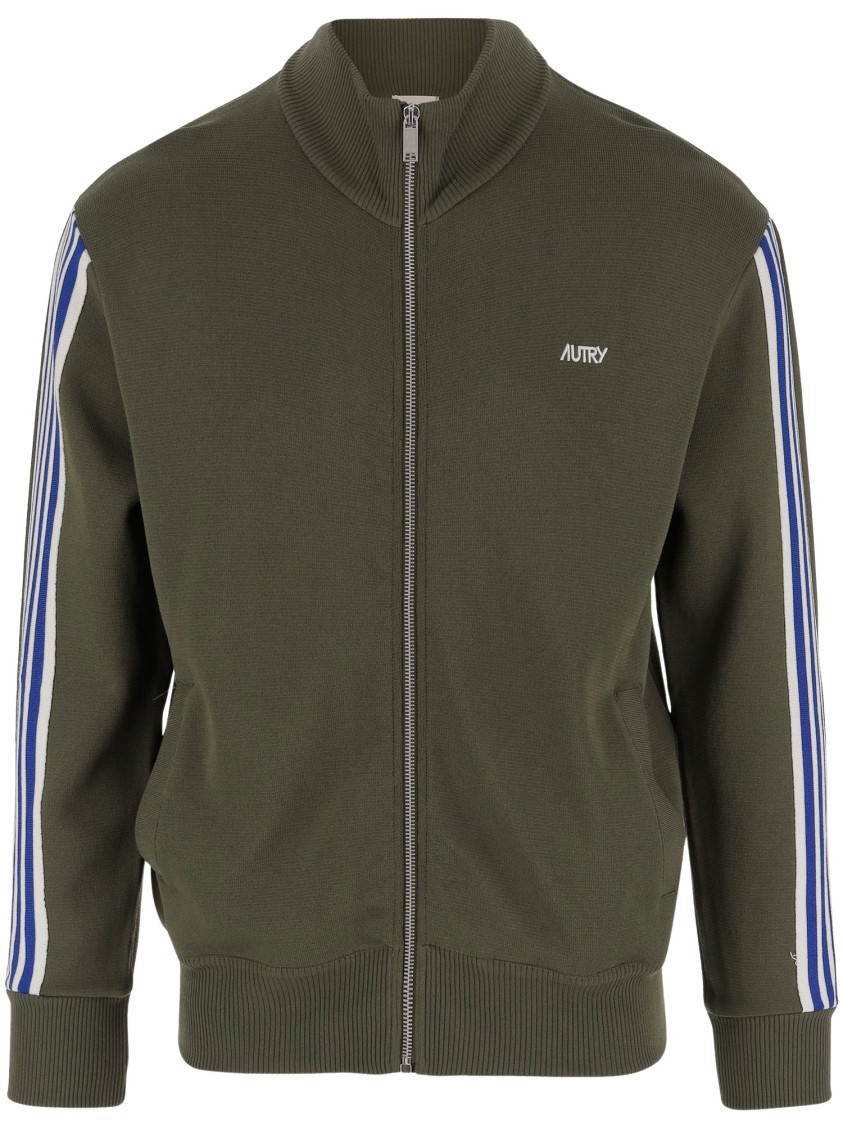 Shop Autry Viscose Blend Sweatshirt With Logo In Green