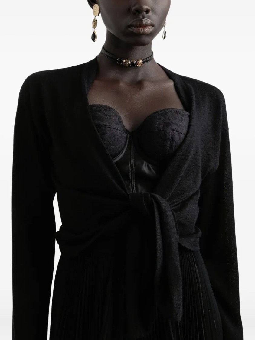 Dolce & Gabbana Cashmere Cardigan Sweaters And Cardigans Black In Black