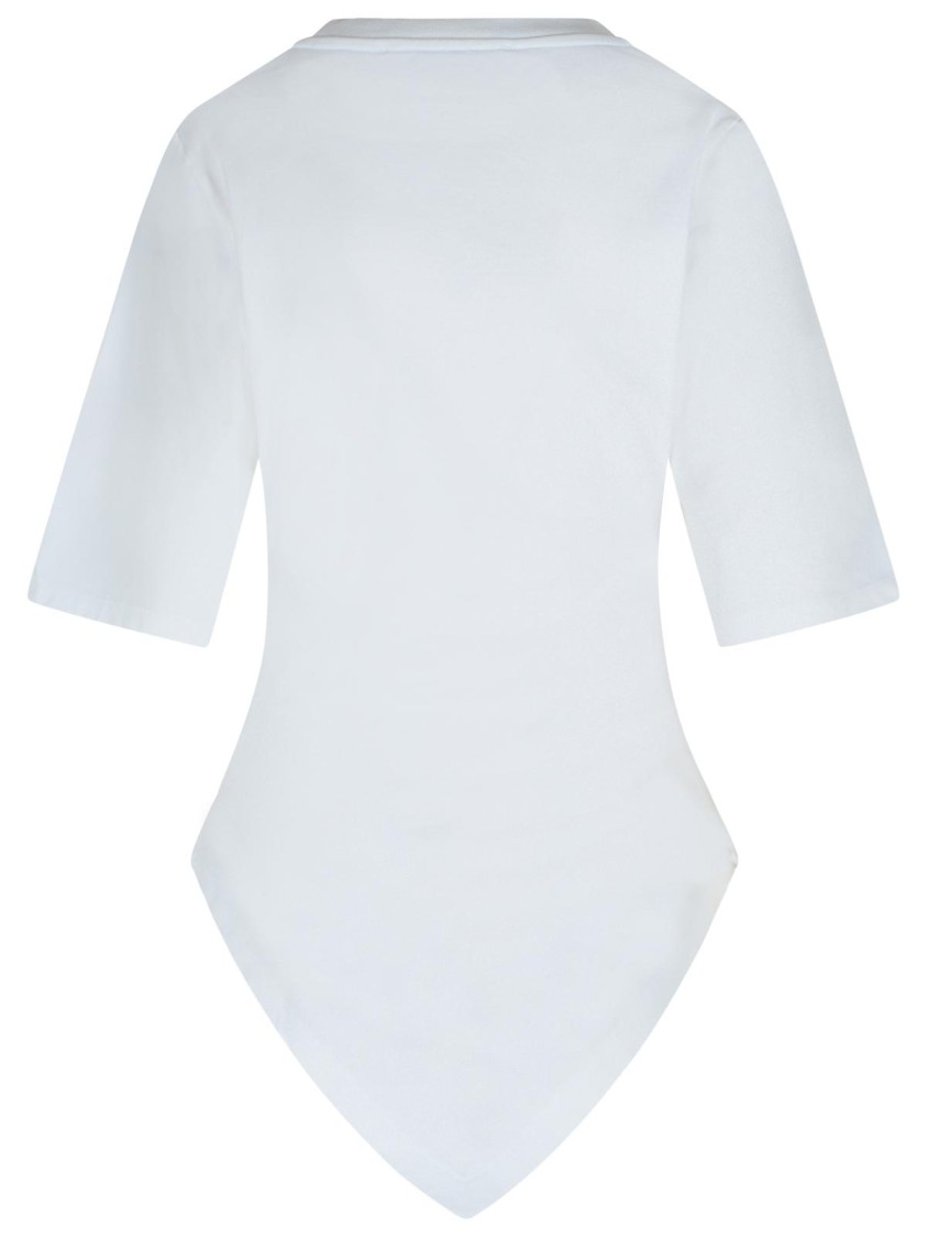 Rohe Asymmetrical White Organic Cotton Woven T-shirt In White
