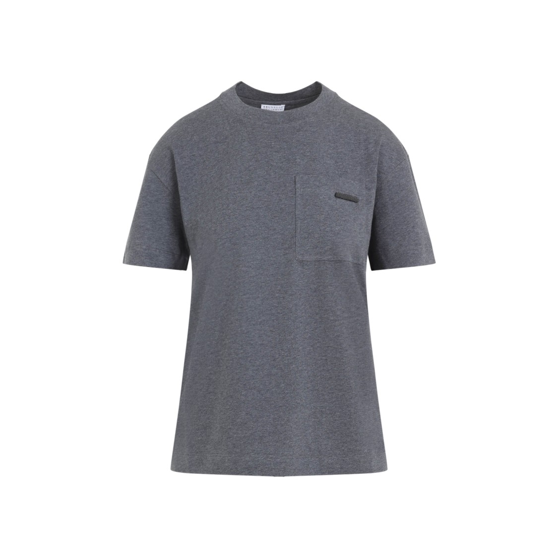 Brunello Cucinelli Relaxed Fit Grey Cotton T-shirt