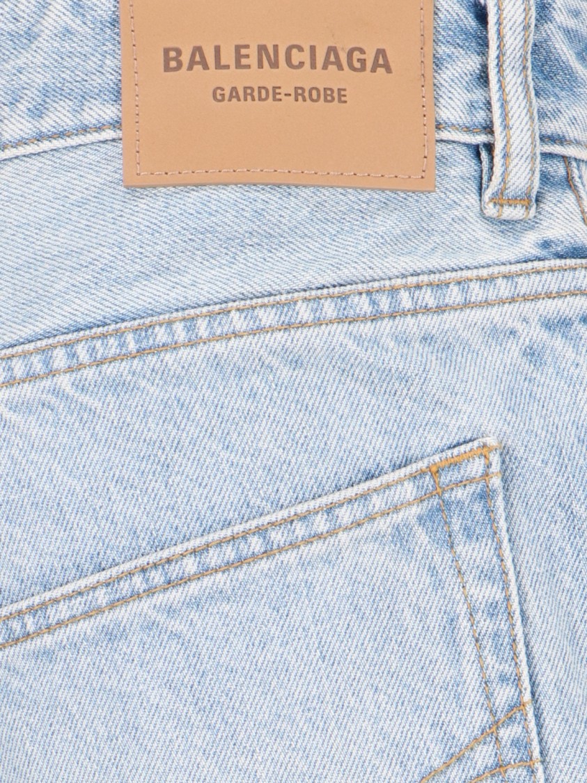 Balenciaga Flared Leg Jeans In Blue