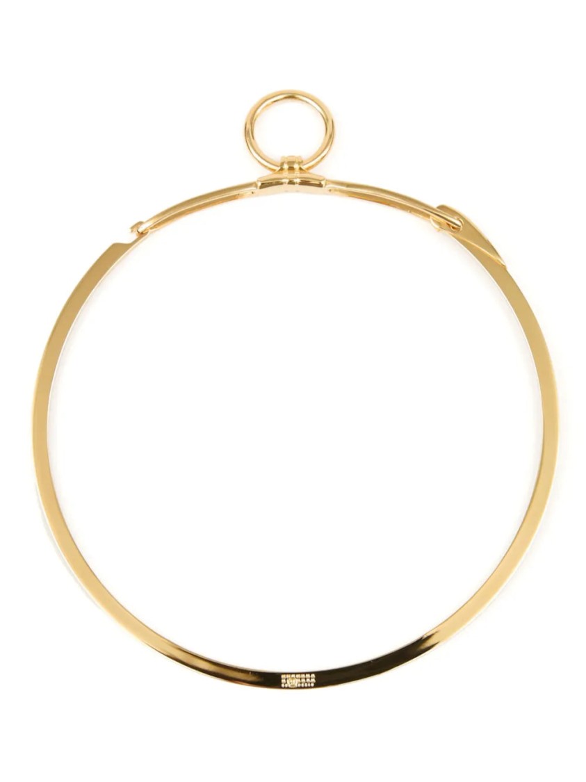 Shop Mm6 Maison Margiela Mm6 By Maison Margiela Gold-tone Minimalist Choker Necklace