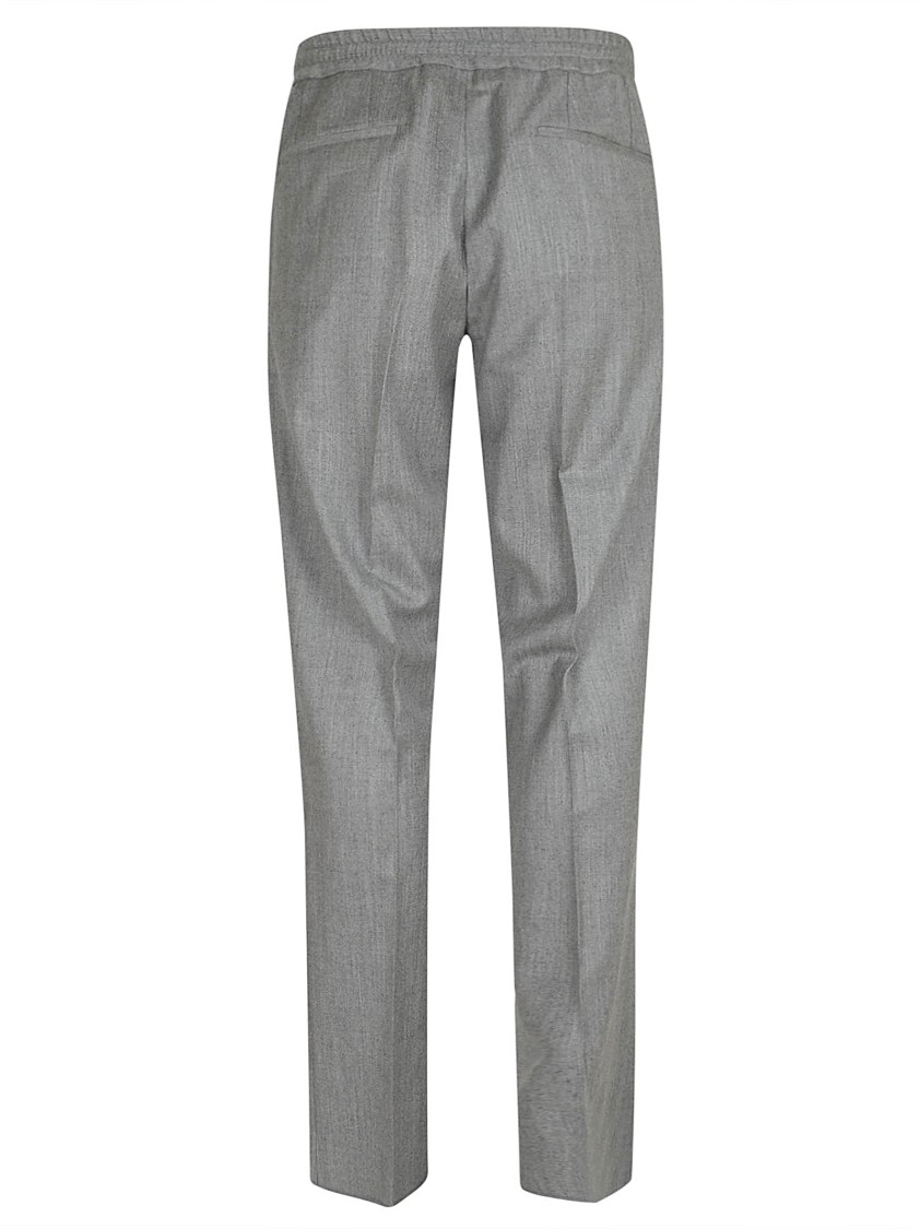 LARDINI LARDINI GRAY COTTON CORDUROY BLEND TAPERED PANTS