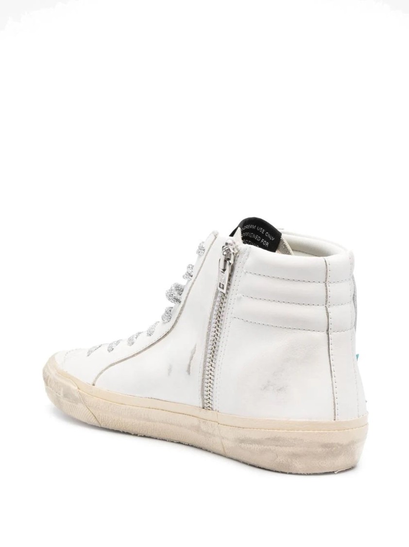 Golden Goose High-top Slide Sneakers In White