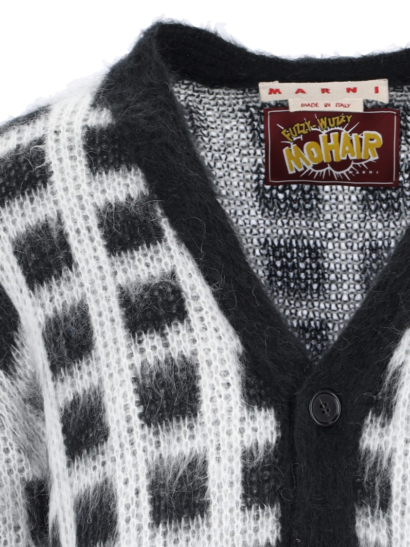 Shop Marni Mohair Cardigan – Black