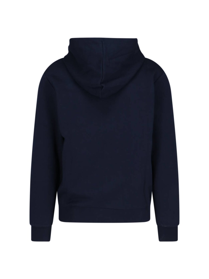 Apc A.p.c. Milo Hoodie With Flocked Logo Print