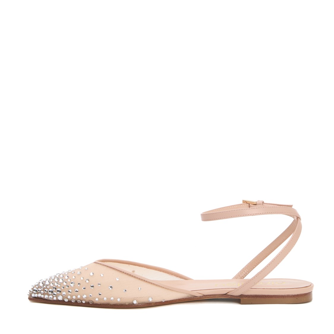 NINALILOU NINALILOU LOW SLINGBACK NET RHINESTONE