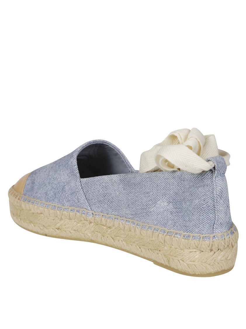 Tory Burch Cap-toe Espadrille With Woven Jute Sole In Blue
