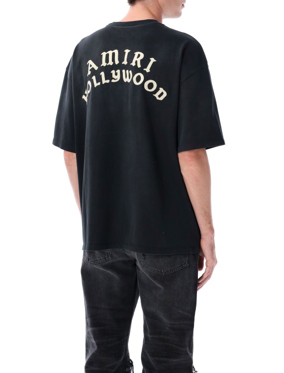 Amiri Hollywood Graphic Oversized T-Shirt With Ribbed Crew Amiri Hollywood Graphic Oversized T-Shirt With Ribbed Crew