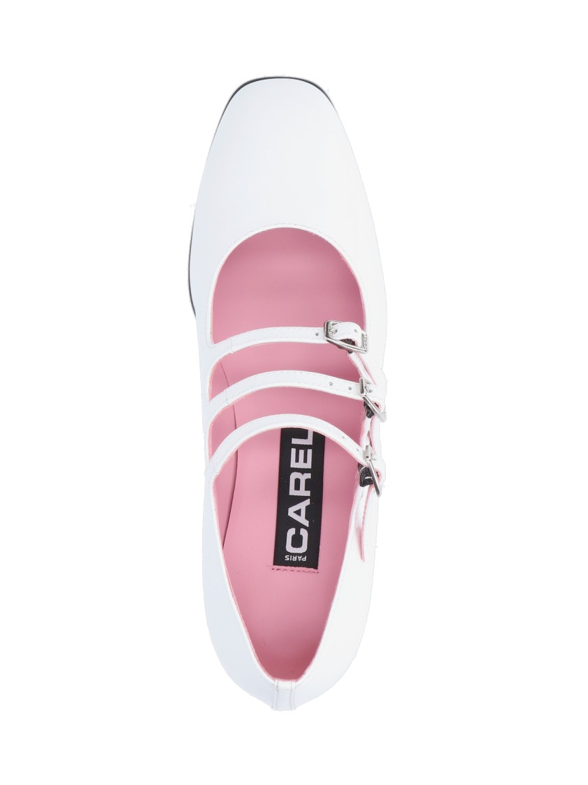 Shop Carel "kina" Ballet Flats – White Patent