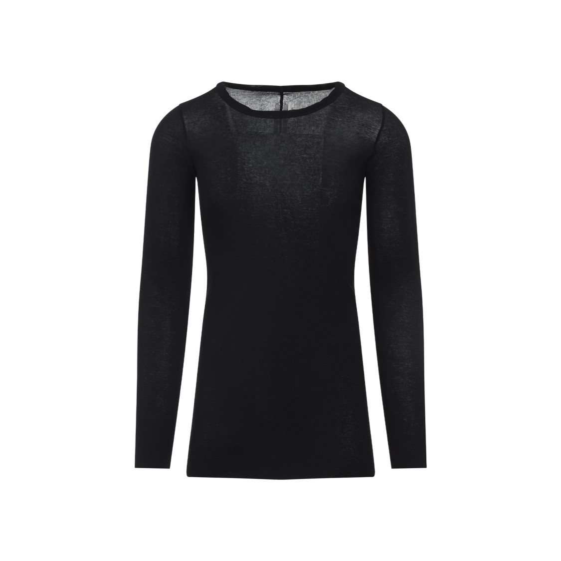 Rick Owens Long-sleeved Top With Subtle Back Closure In Black