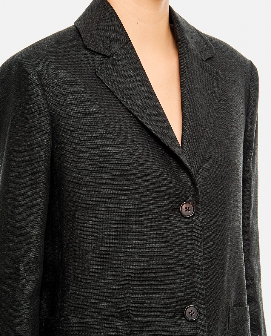 Shop Max Mara Tailored Dark Denim Blue Jacket With Classic Lapels