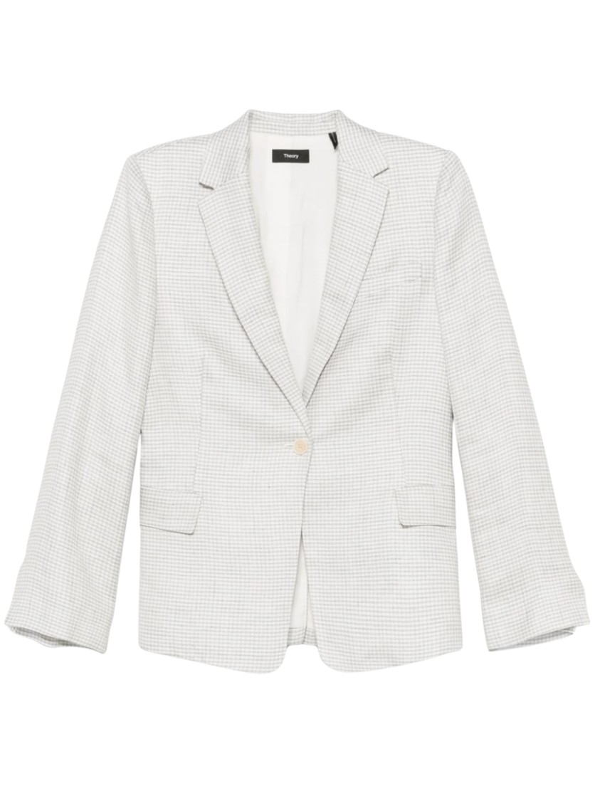 Theory Relax Blazer In Admiral Crepe In White