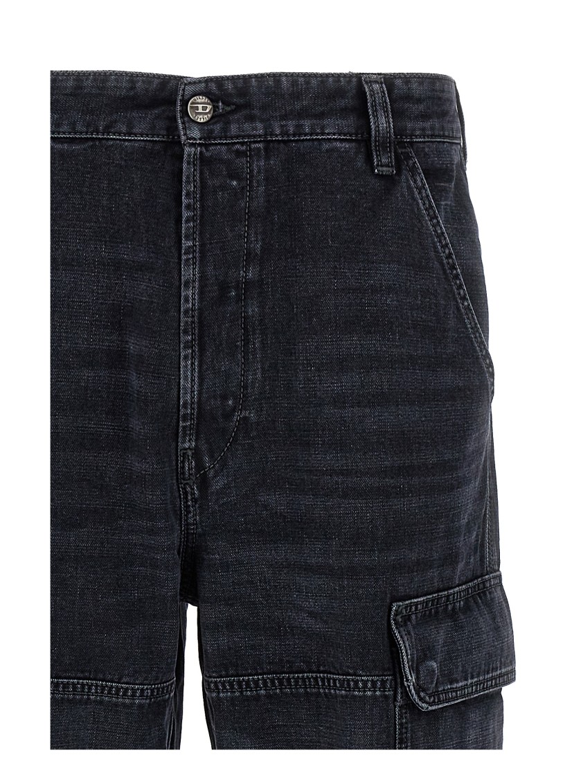 Diesel 'd-uty-cargo' Jeans In Black