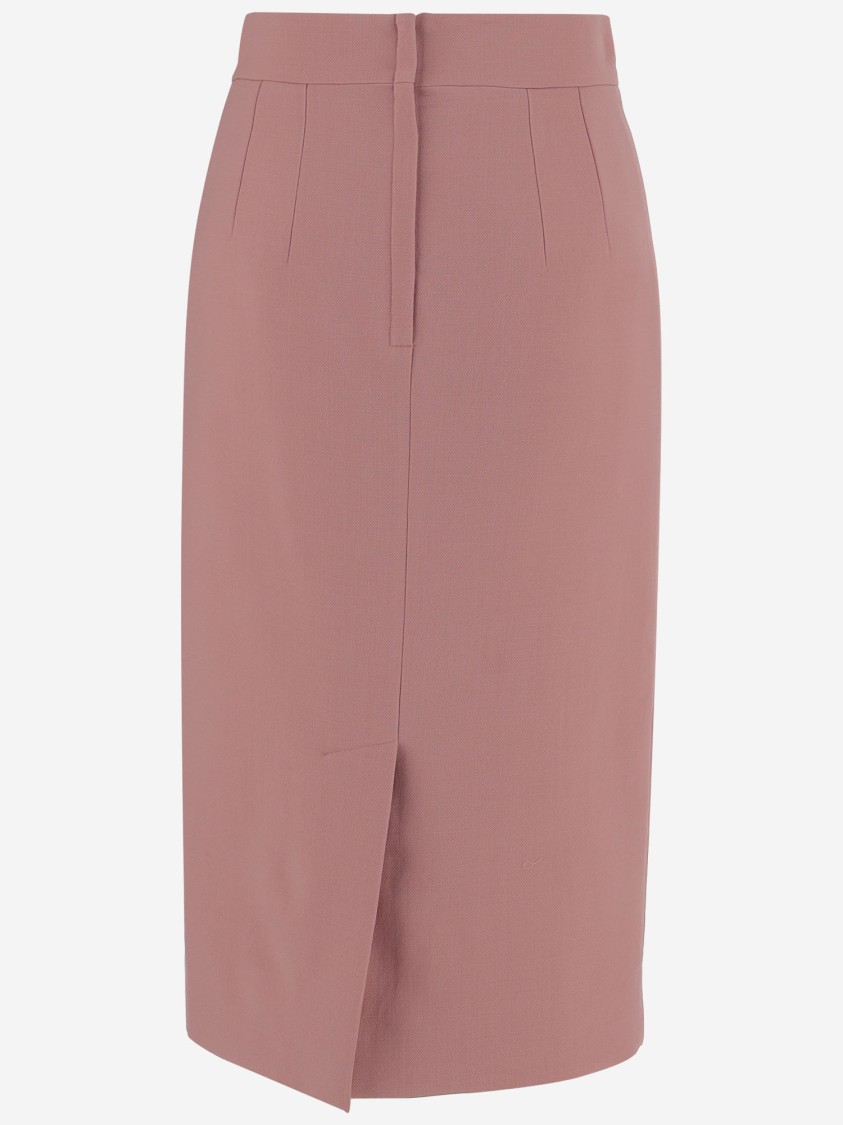 Dolce & Gabbana Midi Pencil Skirt In Pink
