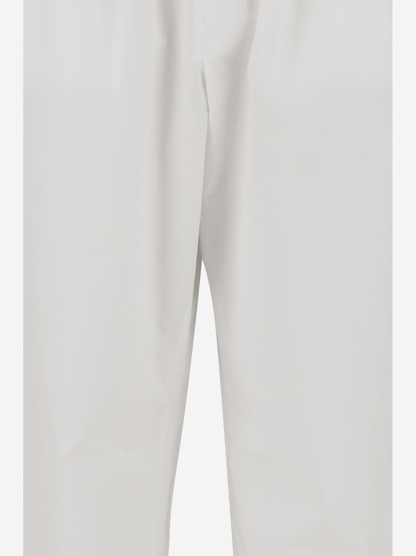Shop Carven Wide Leg Cotton Pants With Elasticized Waistband In White