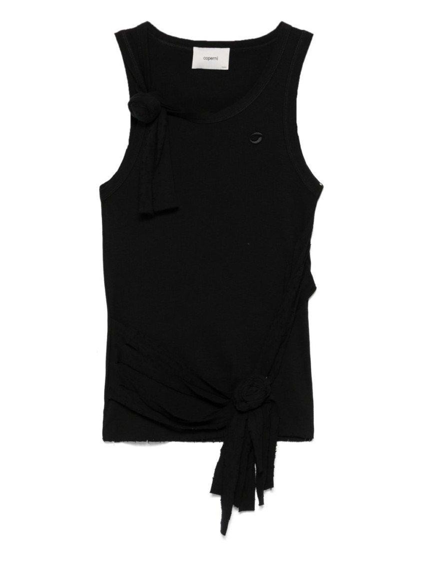 Coperni Sleevless Top With Knotted Shoulder Detail