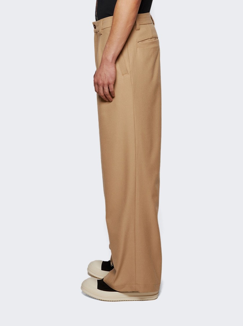 Nahmias Pleated Trousers Sand Tropical In Brown