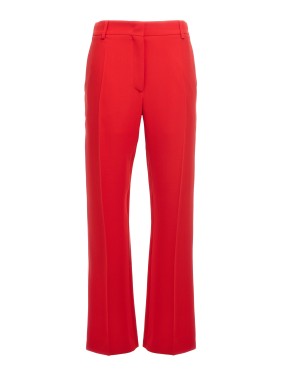 【関税込み】VALENTINO GARAVANI TURN-UP TROUSERS Valentino Garavani -Leg Virgin Wool Trousers With Maxi Turn