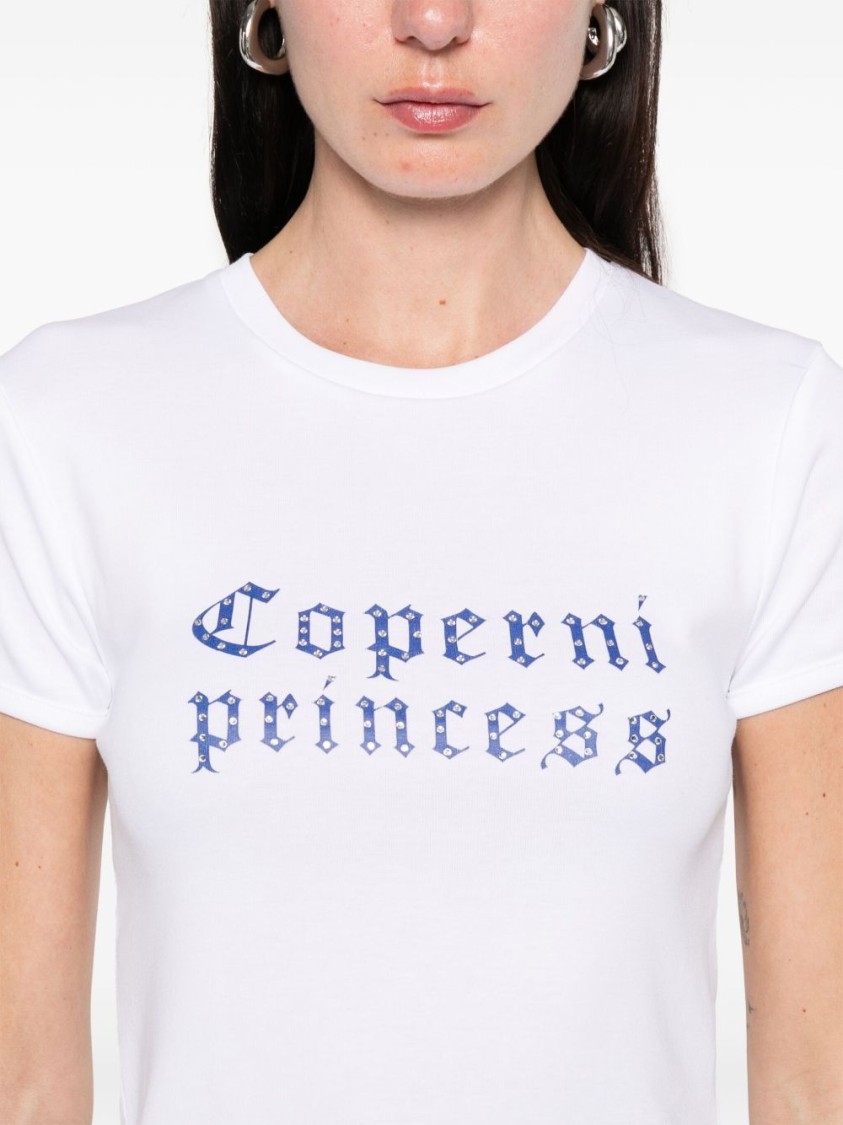 Coperni X Disney T-shirt Princess Aus Baumwoll-jersey In White