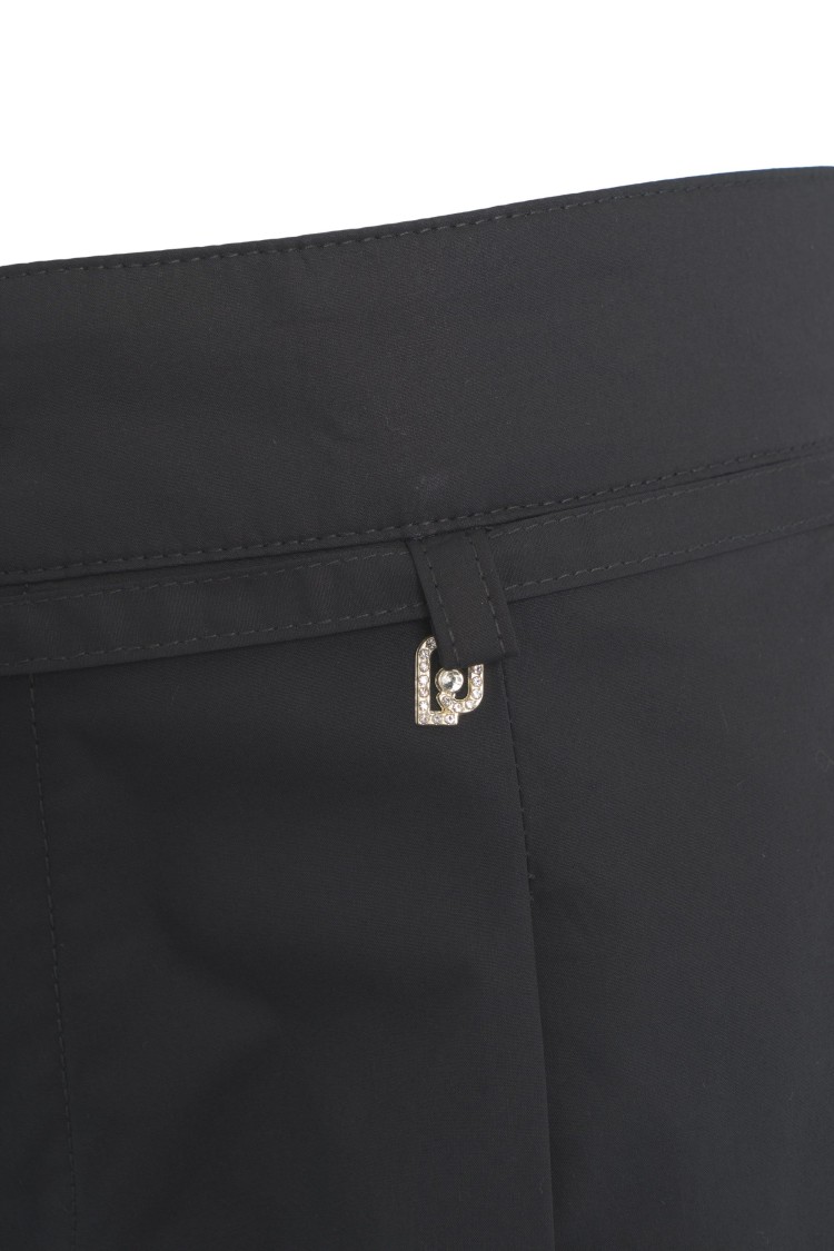 LIU •JO LIU JO CROPPED POPLIN TROUSERS WITH FLARED FIT