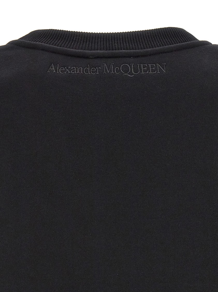 Alexander Mcqueen Cotton Crew-neck Sweatshirt In Black
