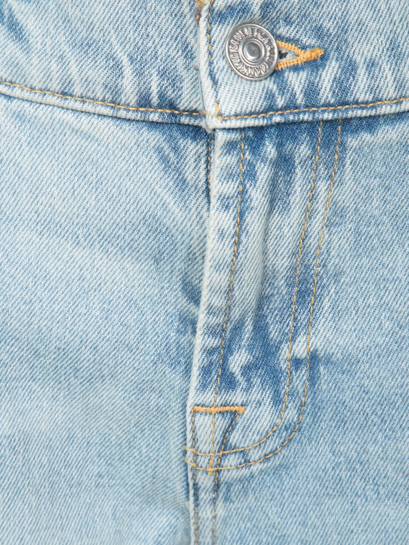 7 For All Mankind Sahara Spencer Flare Light Blue Jeans In Grey