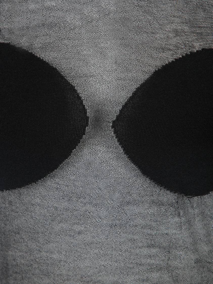 Jacquemus Black Bodysuit With Daring Open Back In Grey