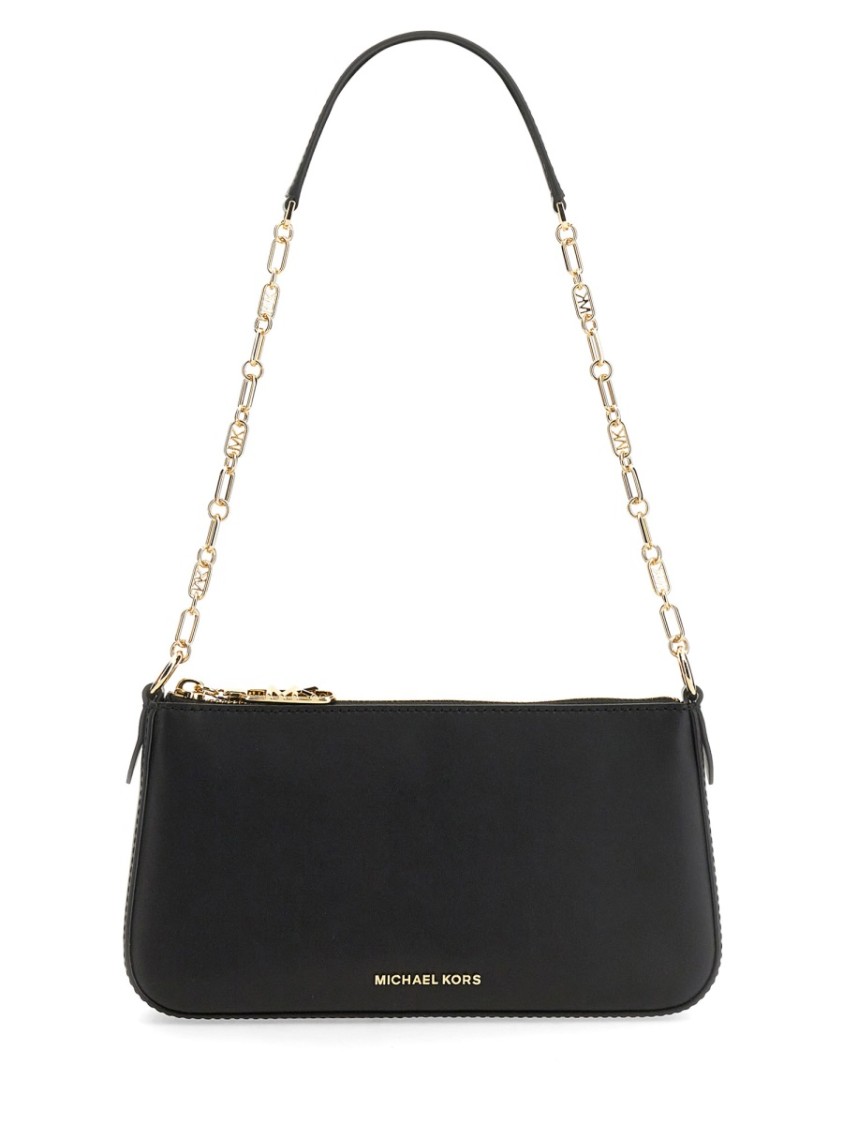 Michael Michael Kors Medium Clutch Bag With Empire Logo In Black