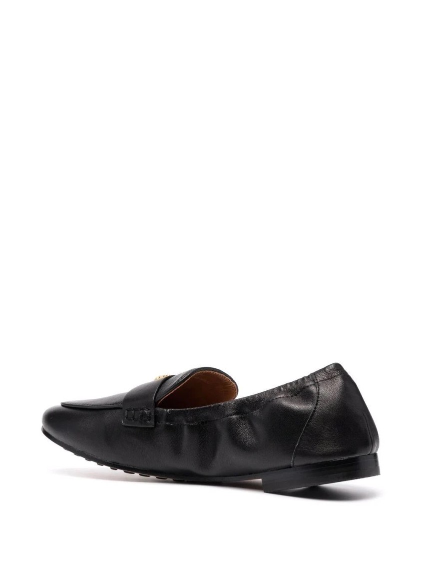 Tory Burch Nappa Leather Ballerina In Black