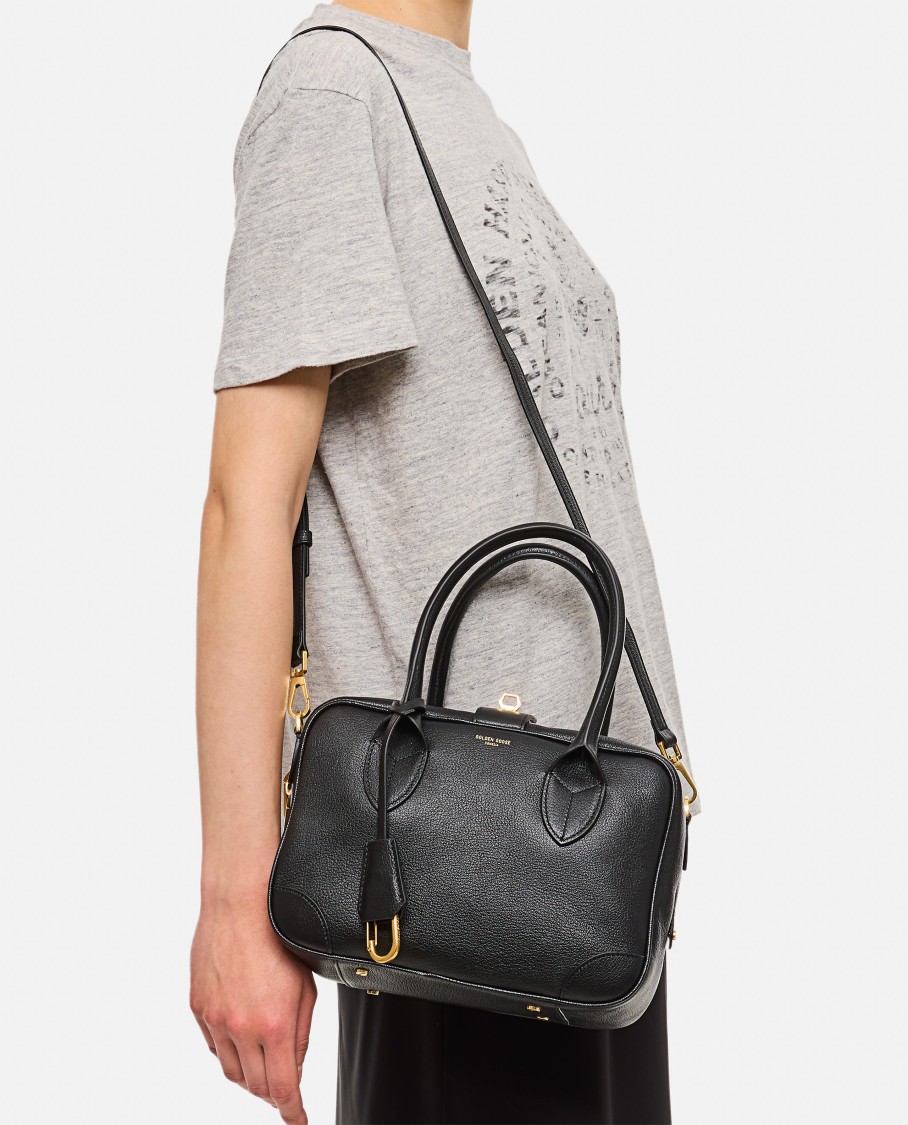 Golden Goose Vita Leather Handbag In Black