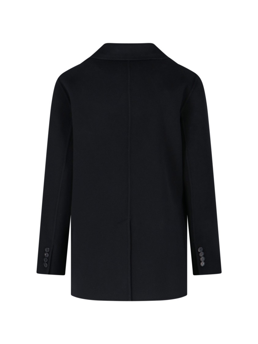 Max Mara Double-breasted Tailored Blazer With Notched Lapel In Blue