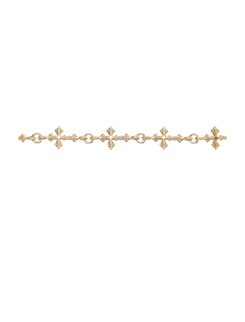 Emanuele Bicocchi Intricate Cross Motif Necklace In Sterling Silver In Gold