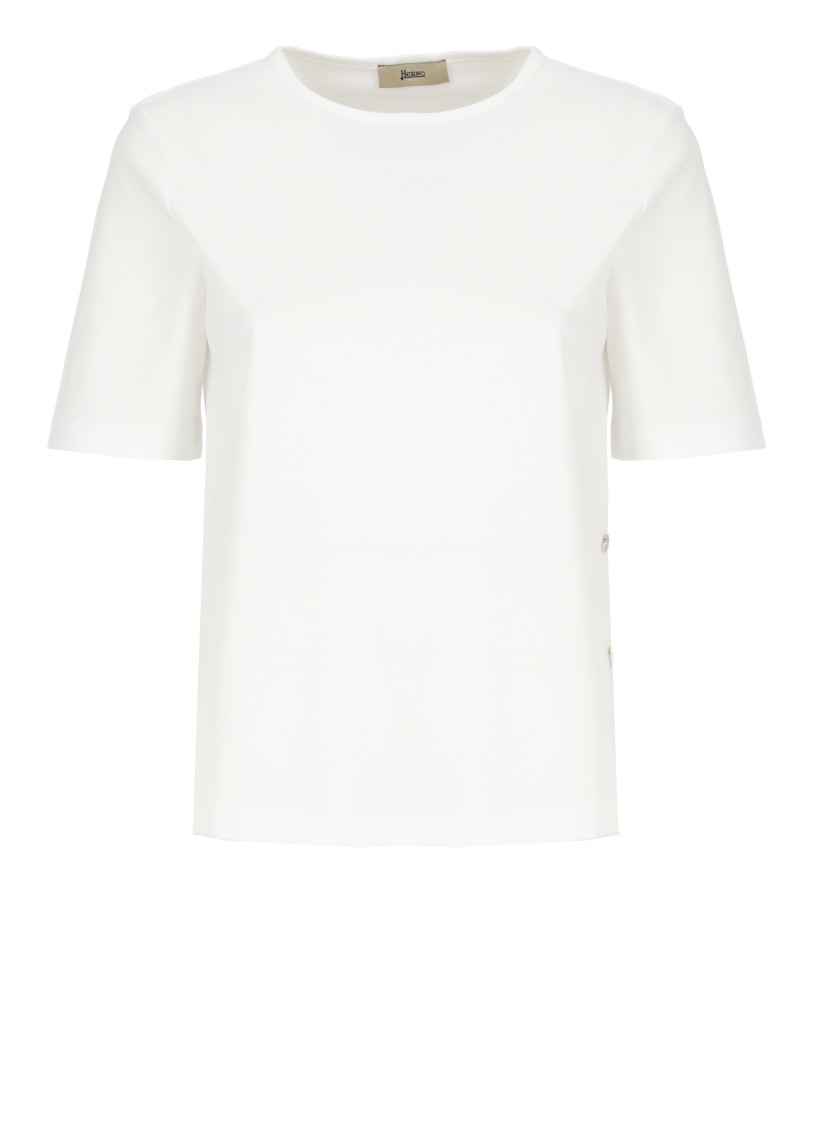 Herno White Cotton T-shirt
