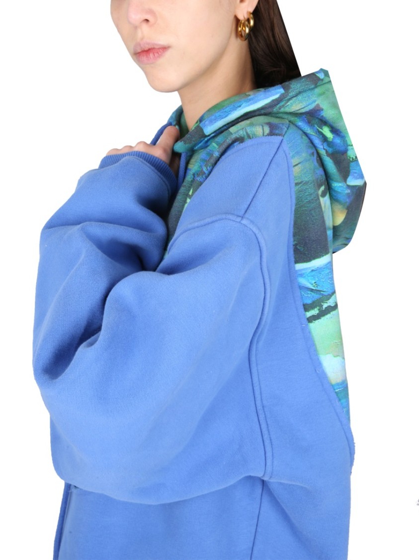 Erl Relaxed-fit Hoodie With Front Print