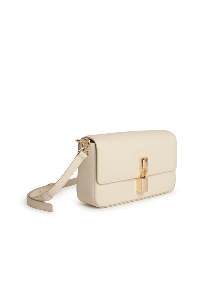 Shop Furla Iride' Small Cream Leather Crossbody Bag