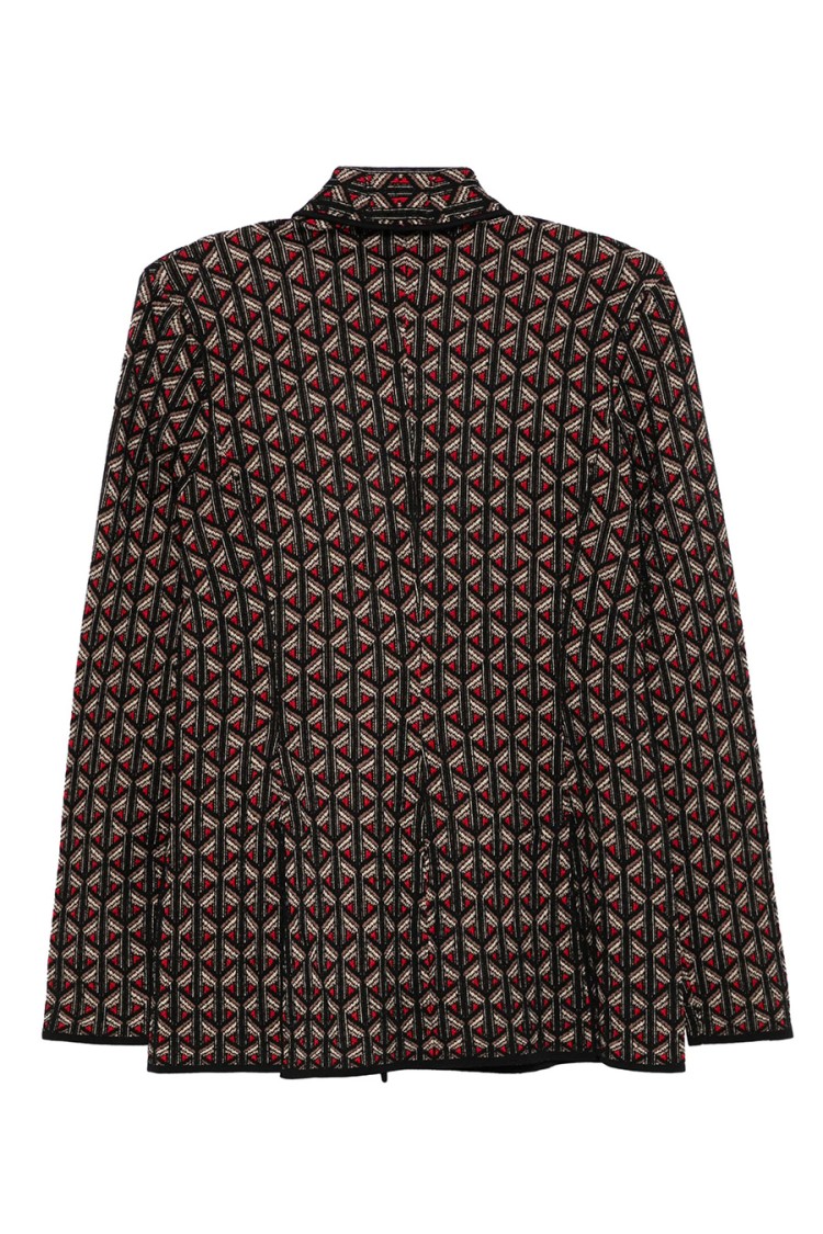 Diane Von Furstenberg Multicolor Geometric Pattern Blazer In Multi