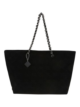 Tory Burch Quilted Black Shoulder Bag In Soft Lamb Leather