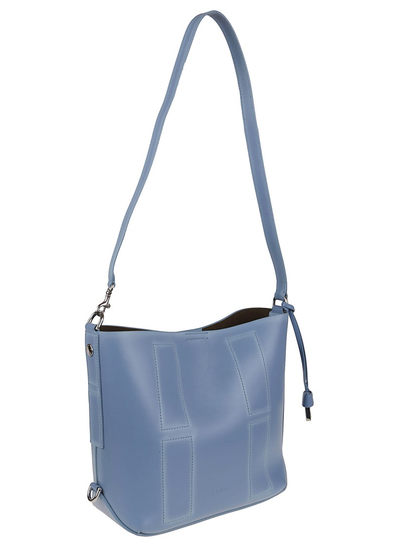 Hogan Calfskin Leather Shoulder Bag With Adjustable Strap