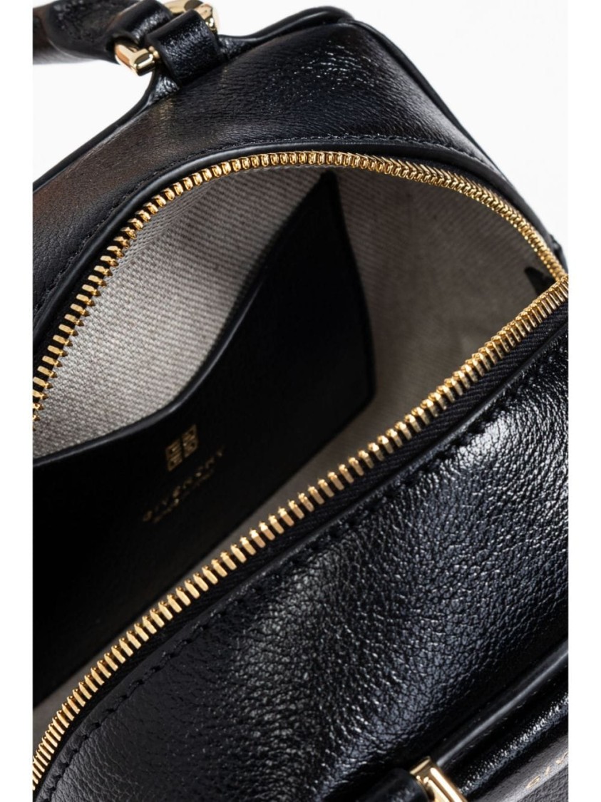 Givenchy Structured Grained Leather Handbag With Gold-tone Hardware