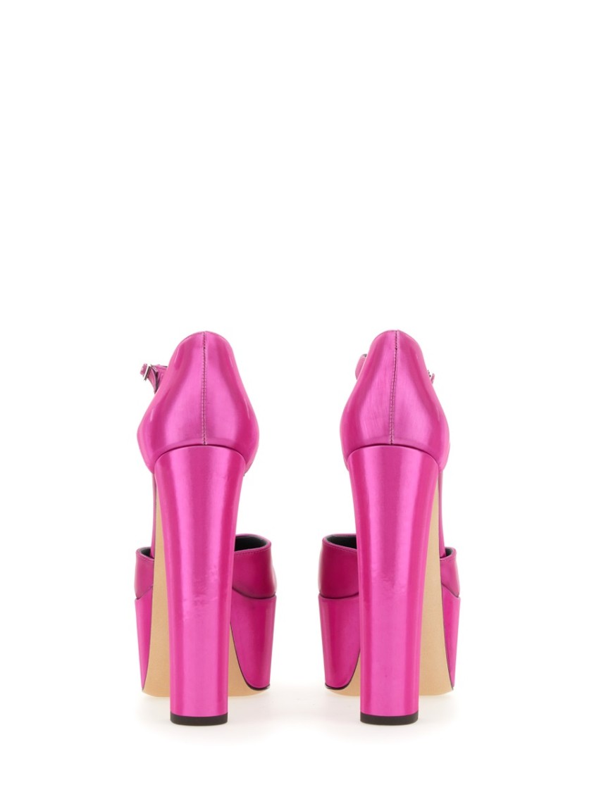 Giuseppe Zanotti Fuchsia Fuchsia Bebe Leather Pumps
