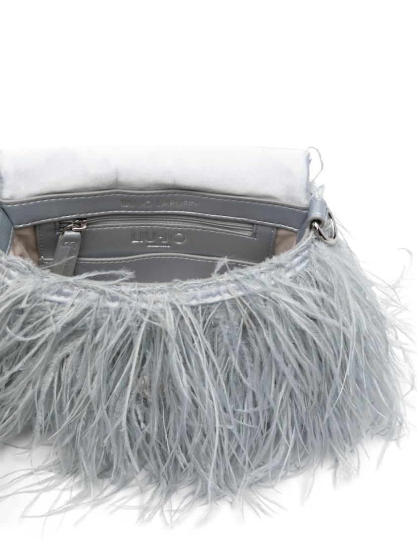 Liu •jo Liu Jo Sky Blue Feather Shoulder Bag In Blue