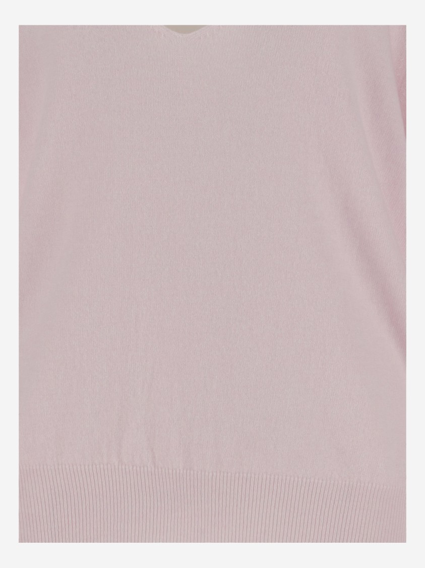 Shop Allude Wool And Cashmere Sweater In Pink