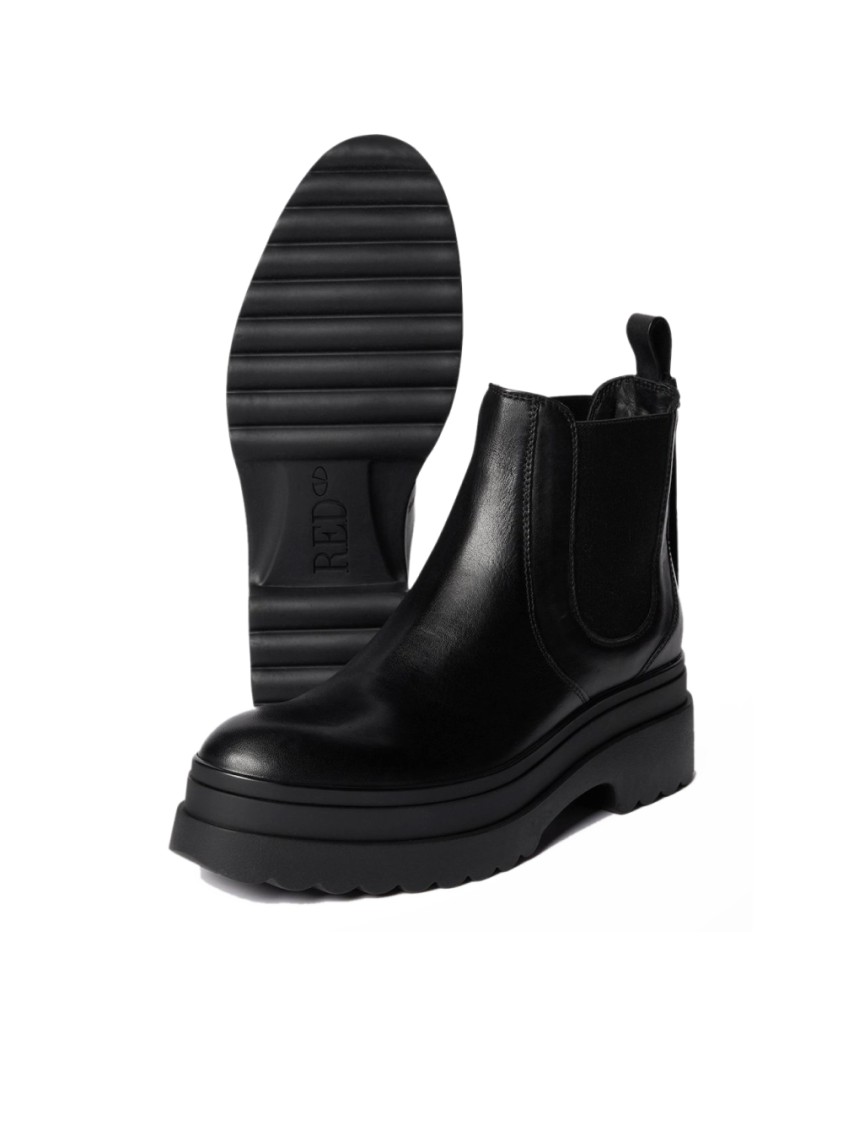 Red Valentino Platform Ankle Boots In Black