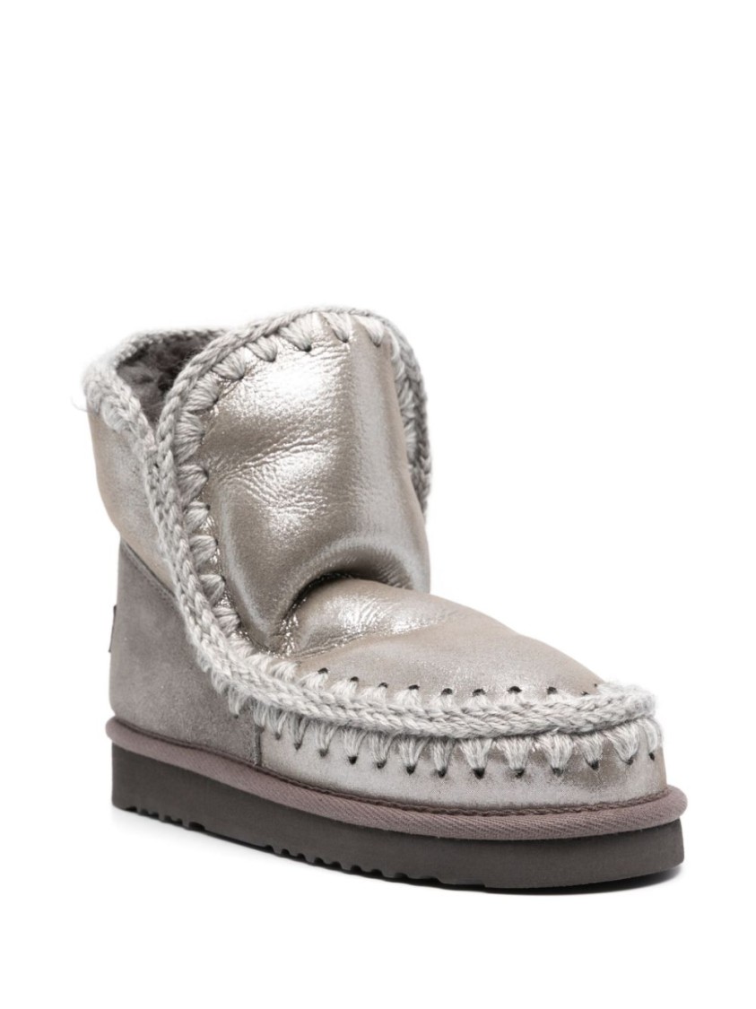 MOU MOU ANKLE BOOTS IN DOUBLE FACE SHEEPSKIN WITH DETAILING