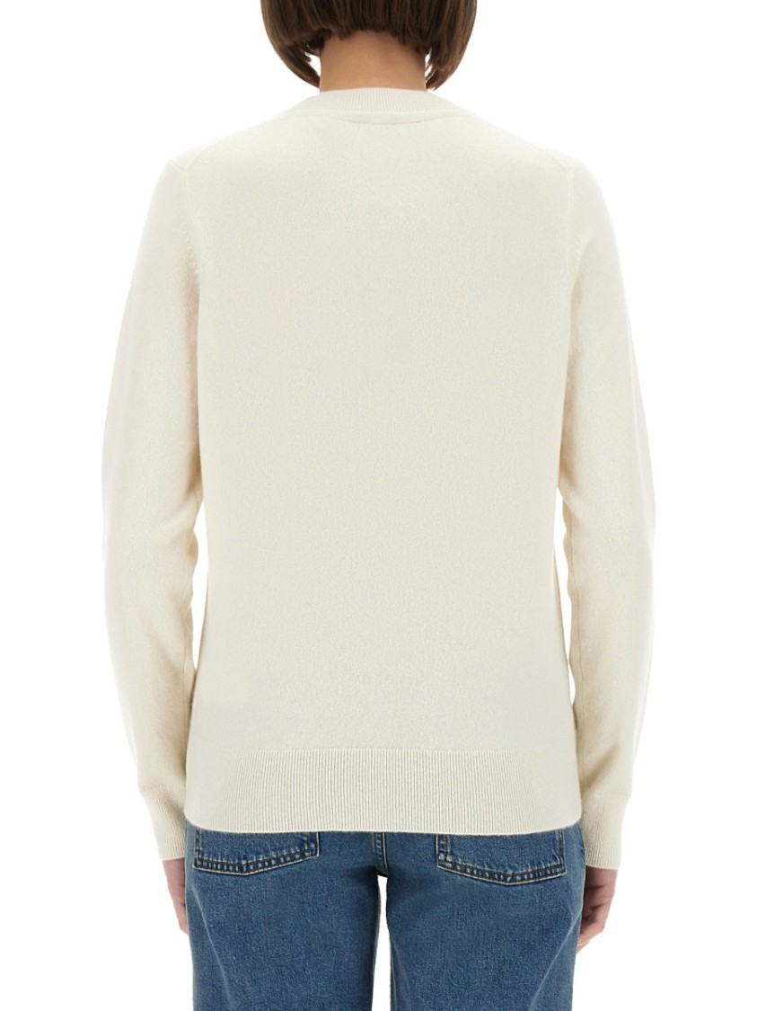 Burberry Regular Fit Cashmere Sweater In White
