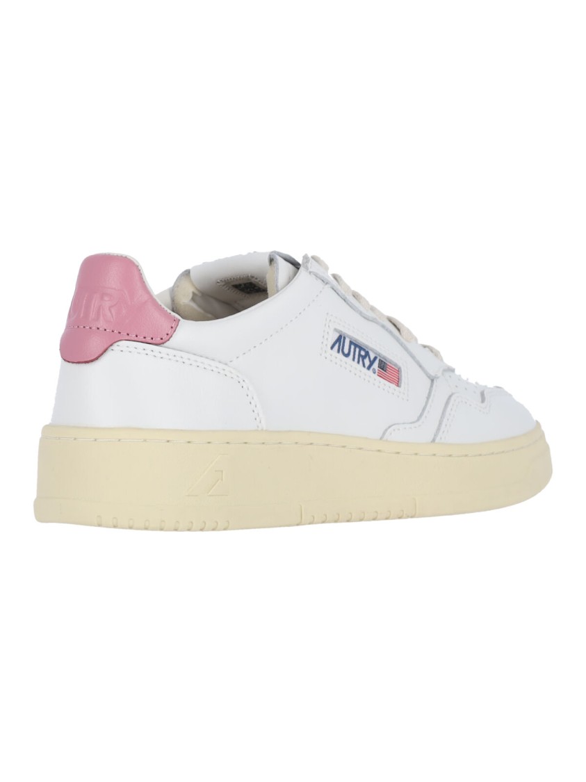 Autry Medalist Low Sneakers In White And Polignac Leather Shoes In White